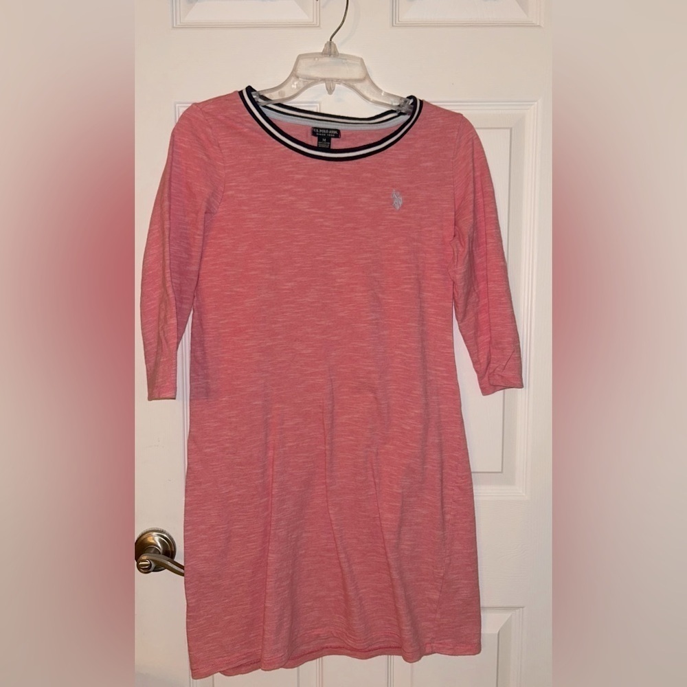 U.S. Polo Assn. Pink Knee Length Night Shirt with 3/4 length sleeves
